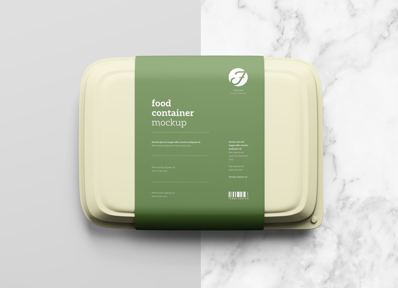 Plastic Food Container Box Mockup