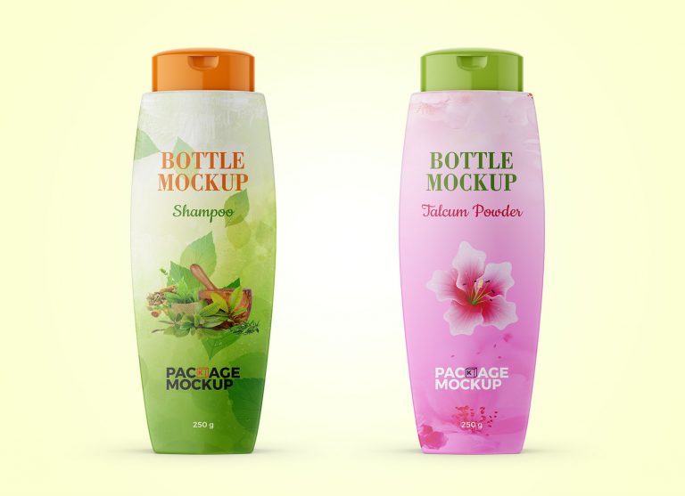 Talcum Powder Shampoo Bottle Mockup