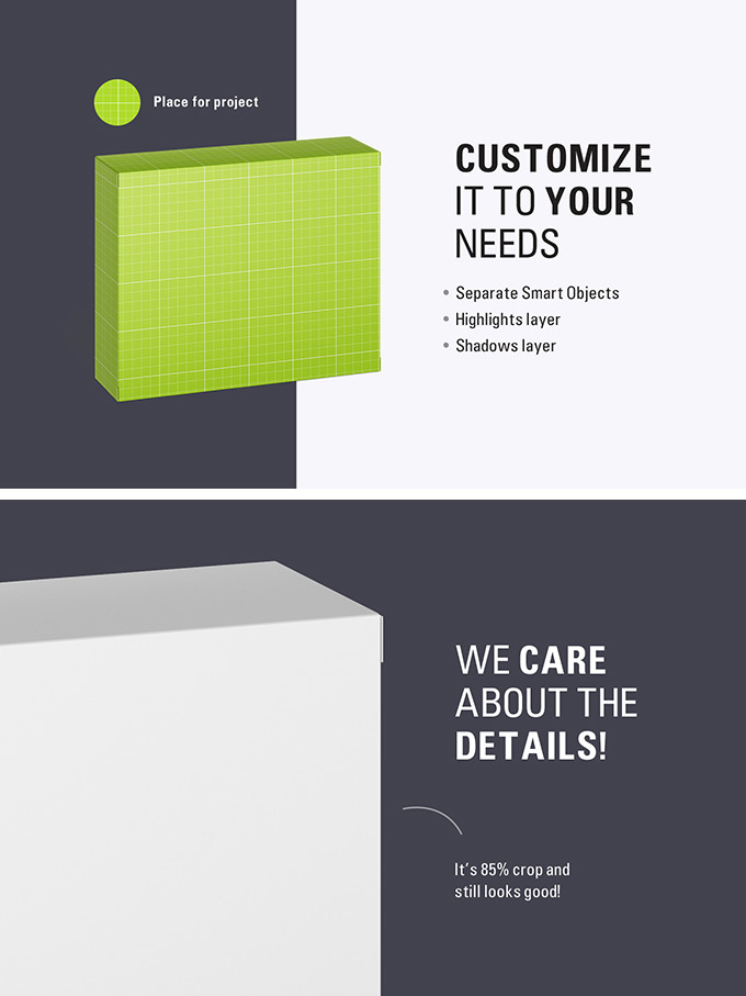 Download Free Cardboard Box Mockup Square Slim Size Standing Box Free Package Mockups