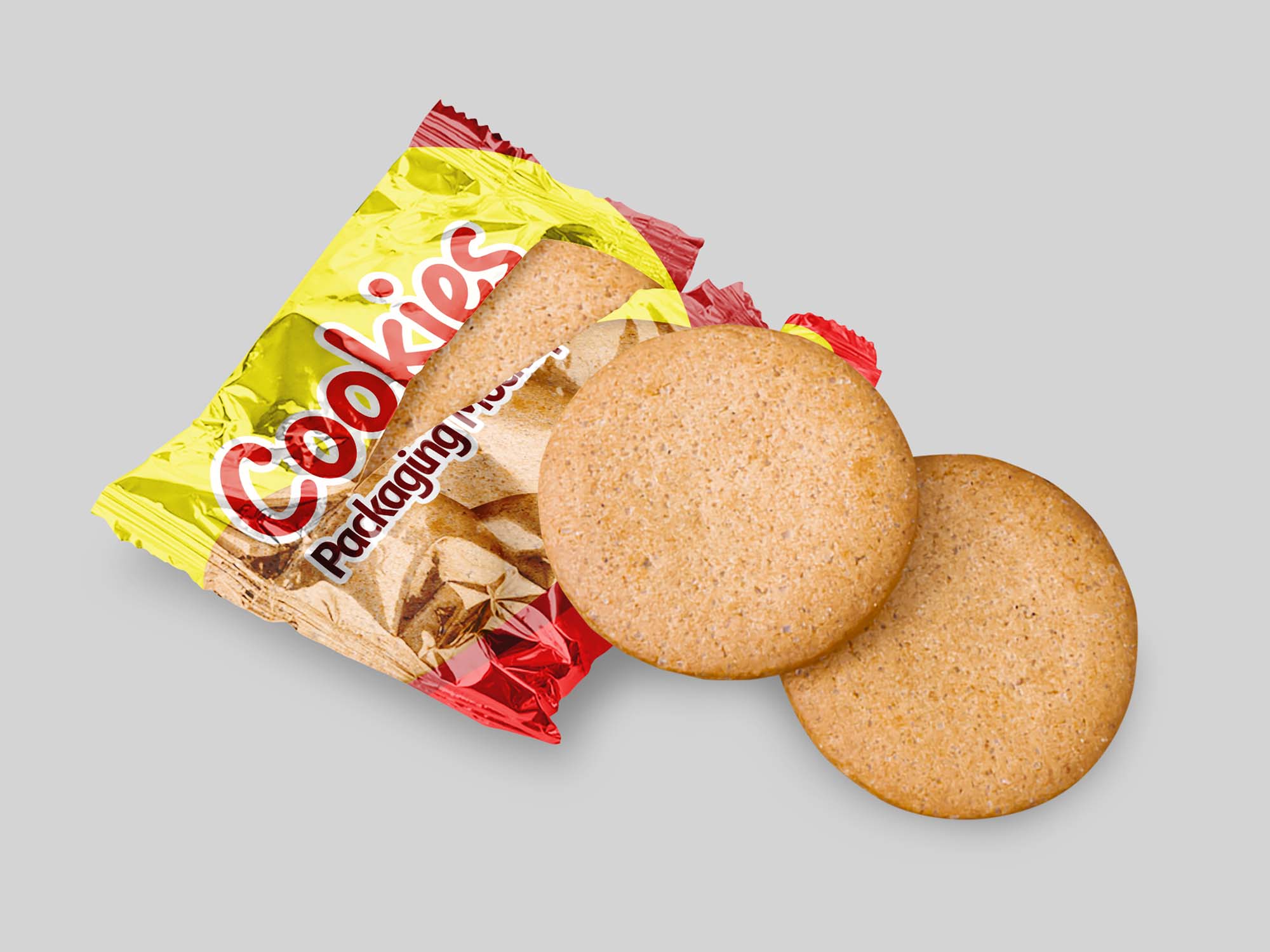 Small Cookies Packet Mockup 3 PSD Set