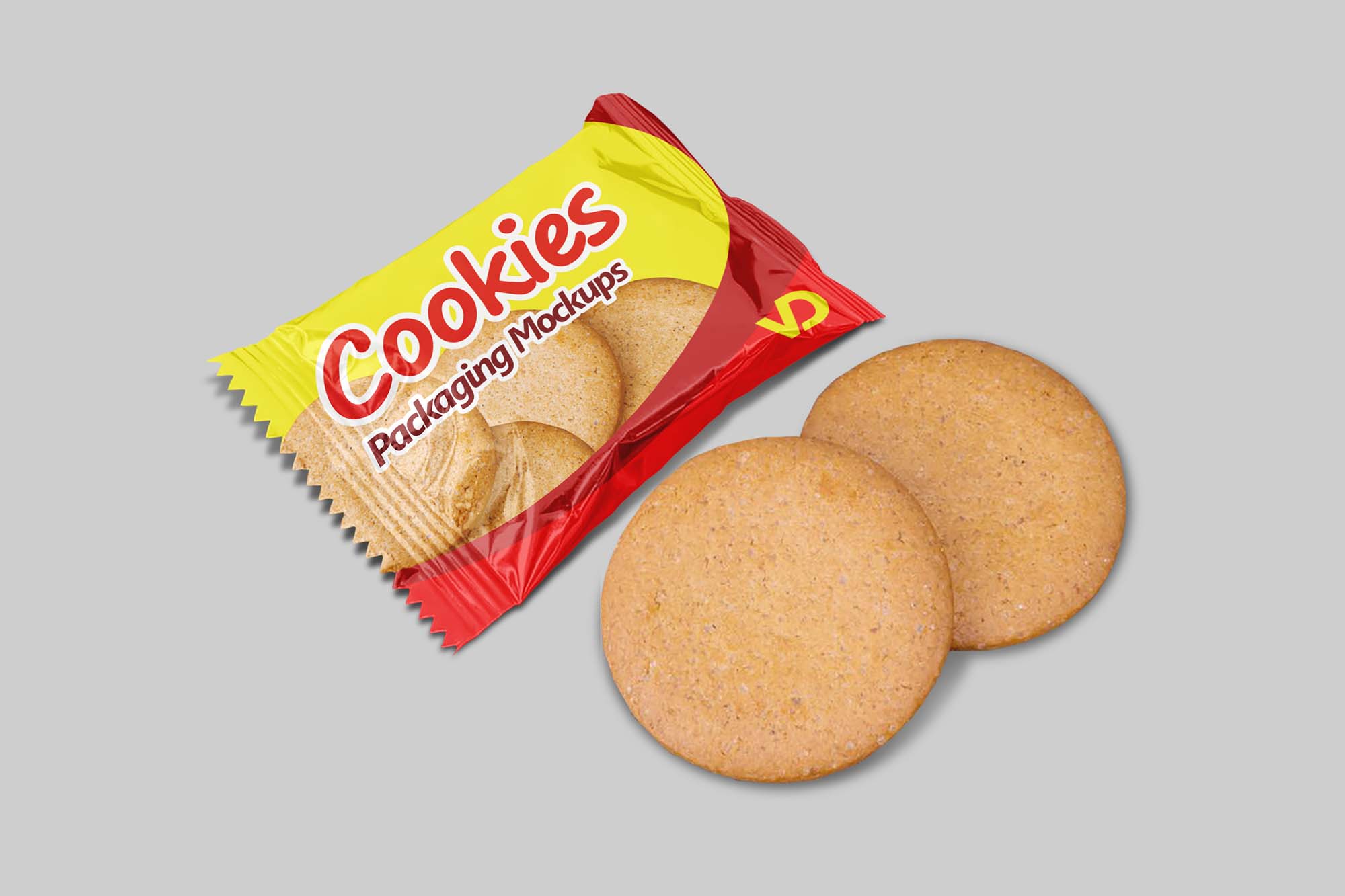 Small Cookies Packet Mockup 3 PSD Set