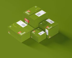 Free Boxes PSD Mockup
