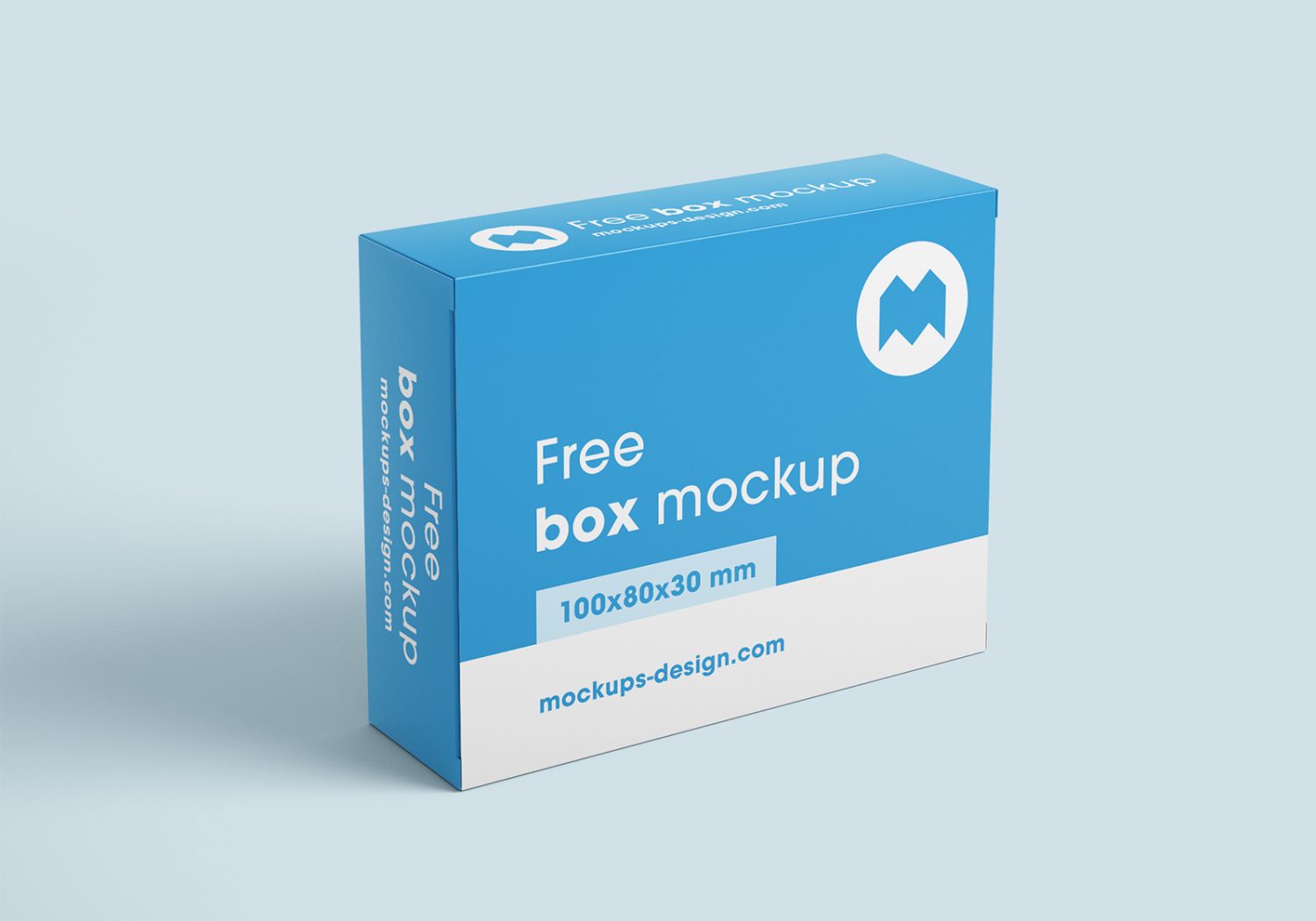 Free box mockups 100x80x30