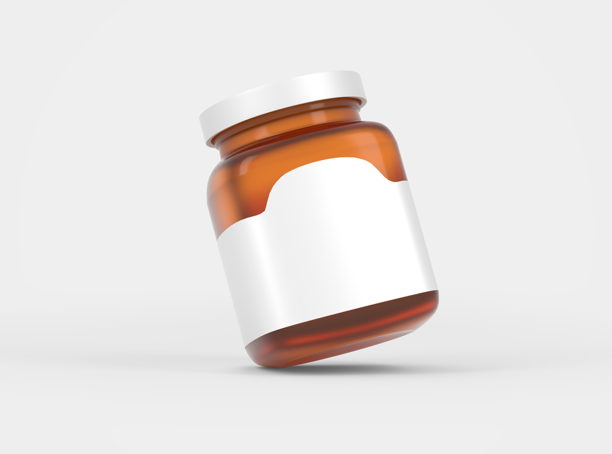 Free Glass Jam Jar Packaging Mockup
