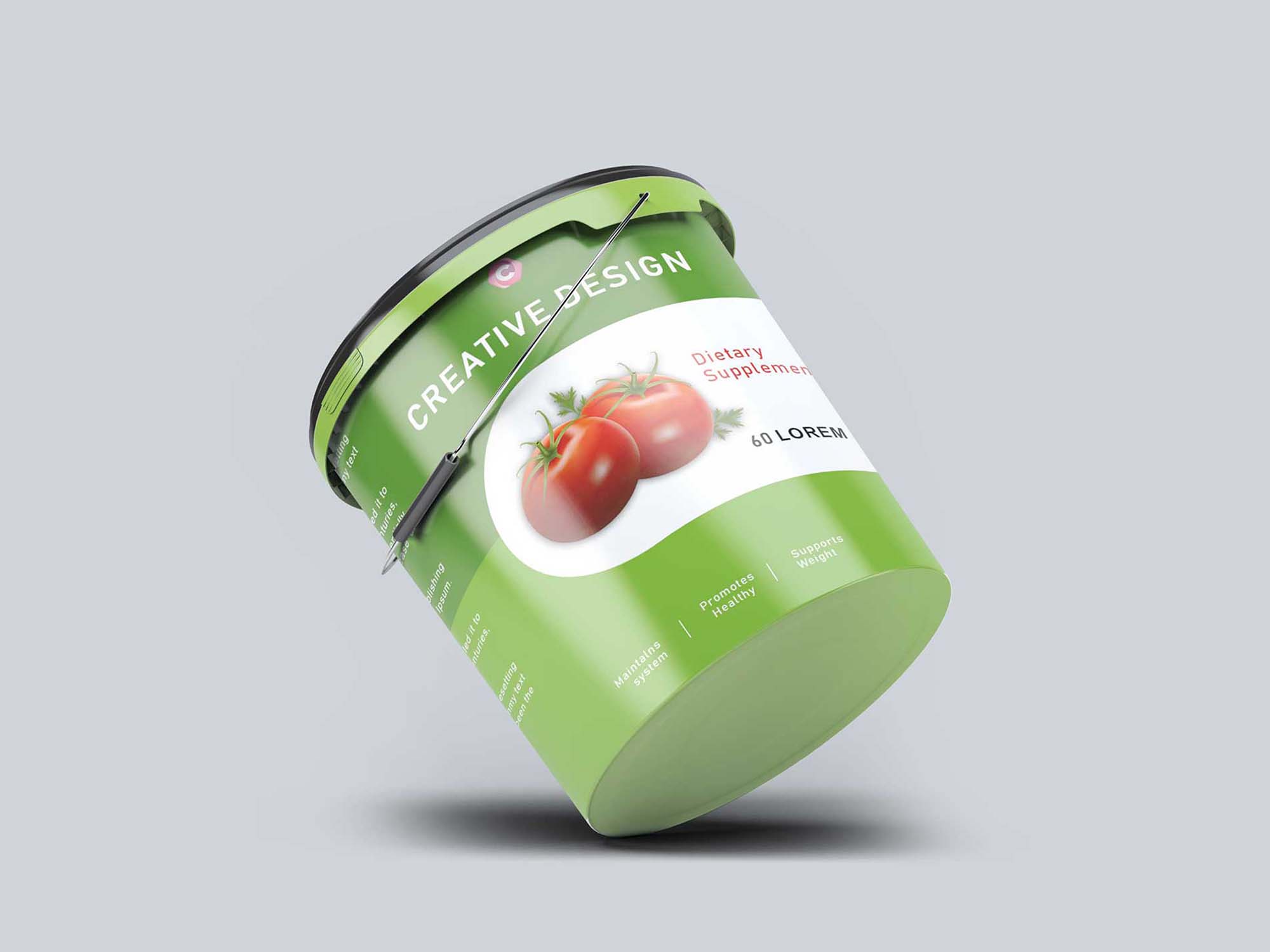 Download Free Plastic Bucket Mockup For Product Packaging