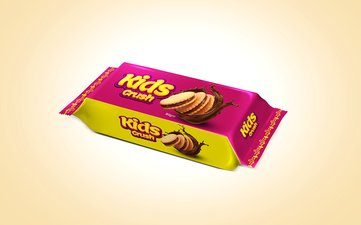 Small Biscuit Packet Mockup