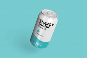 Free Large Soda Can Mockup