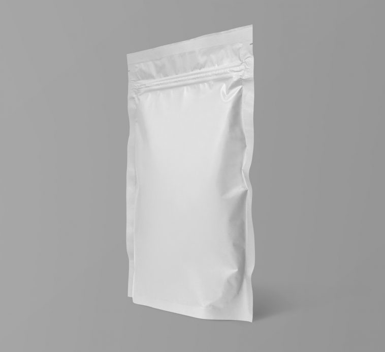 Side view Small Matte Stand-up Pouch Mockup - Free Package Mockups