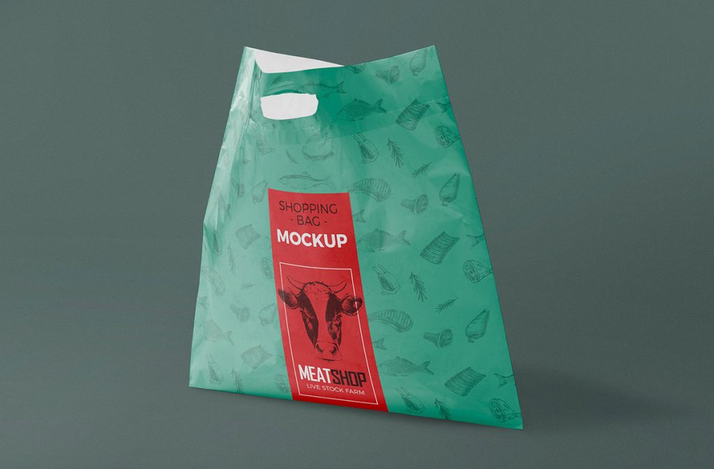 Free Plastic Shopping Bag Mockup