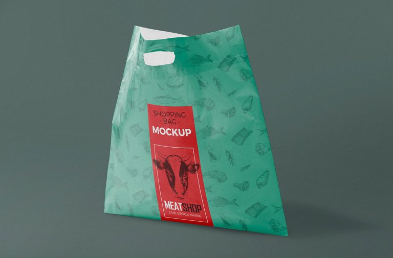 Free Plastic Shopping Bag Mockup