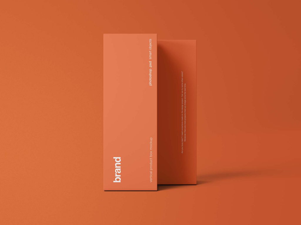 2 Vertical Product Boxes Mockup