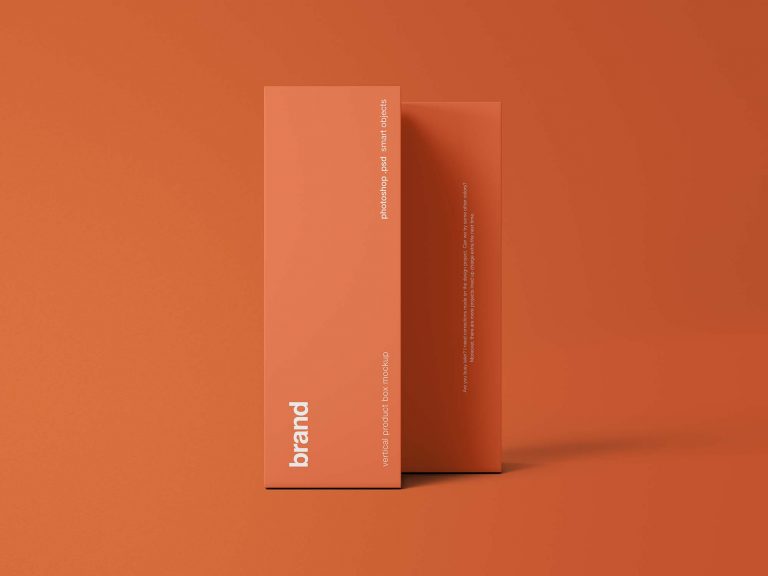 2 Vertical Product Boxes Mockup