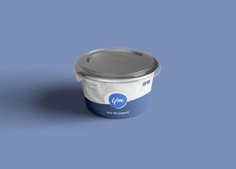 Free Yogurt Package Mockup