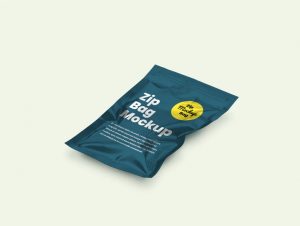 Zip Pouch Bag Package Mockup