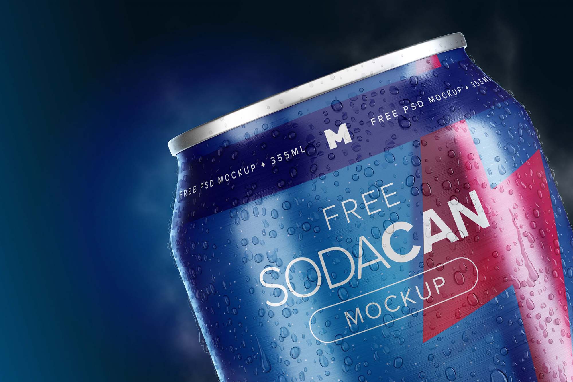 Download Free Chilled Soda Can Mockup For Branding Scene Free Package Mockups