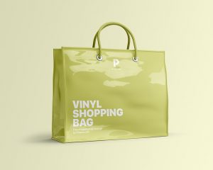 Free Vinyl Shopping Bag Mockup