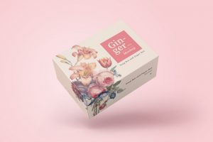 Floating Soap Bar and Paper Box Mockup