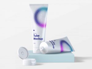 Free 250ml Cosmetic Tubes Mockup