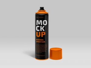 Free Aerosol Spray Can Mockup (PSD)