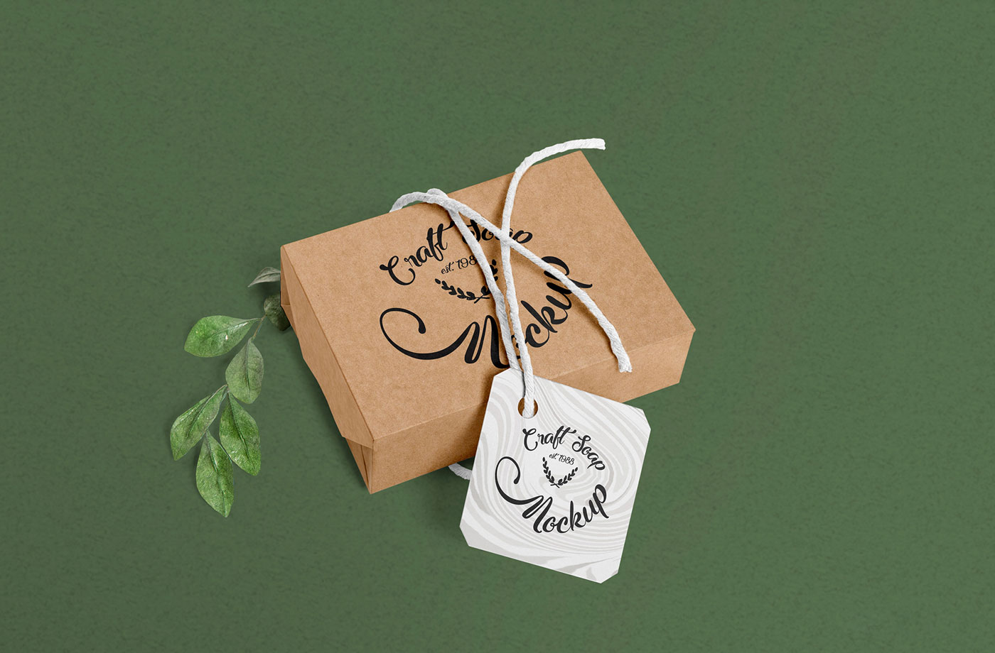 Download Craft Homemade Product Box Mockup Free Package Mockups