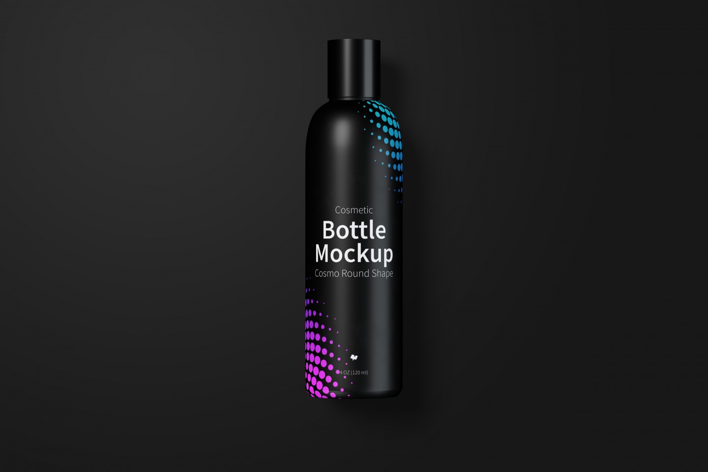 Free Round Bottle Mockup