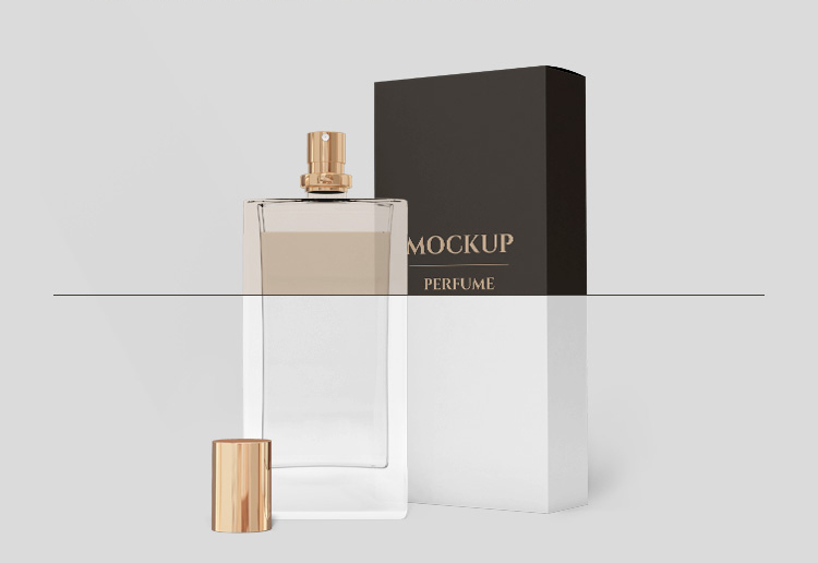 Download Free Perfume Bottle And Box Mockup Free Package Mockups