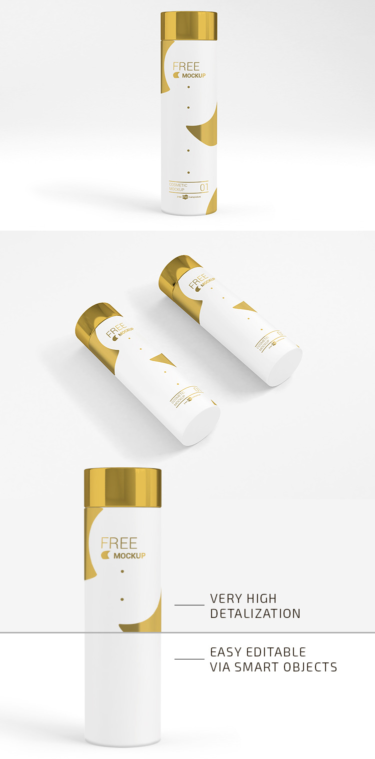 Talcum Powder Bottle Mockup 2 PSD files