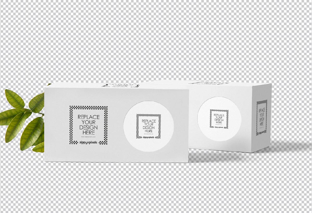 Free Tea Packet Set Packaging Long Box Mockups