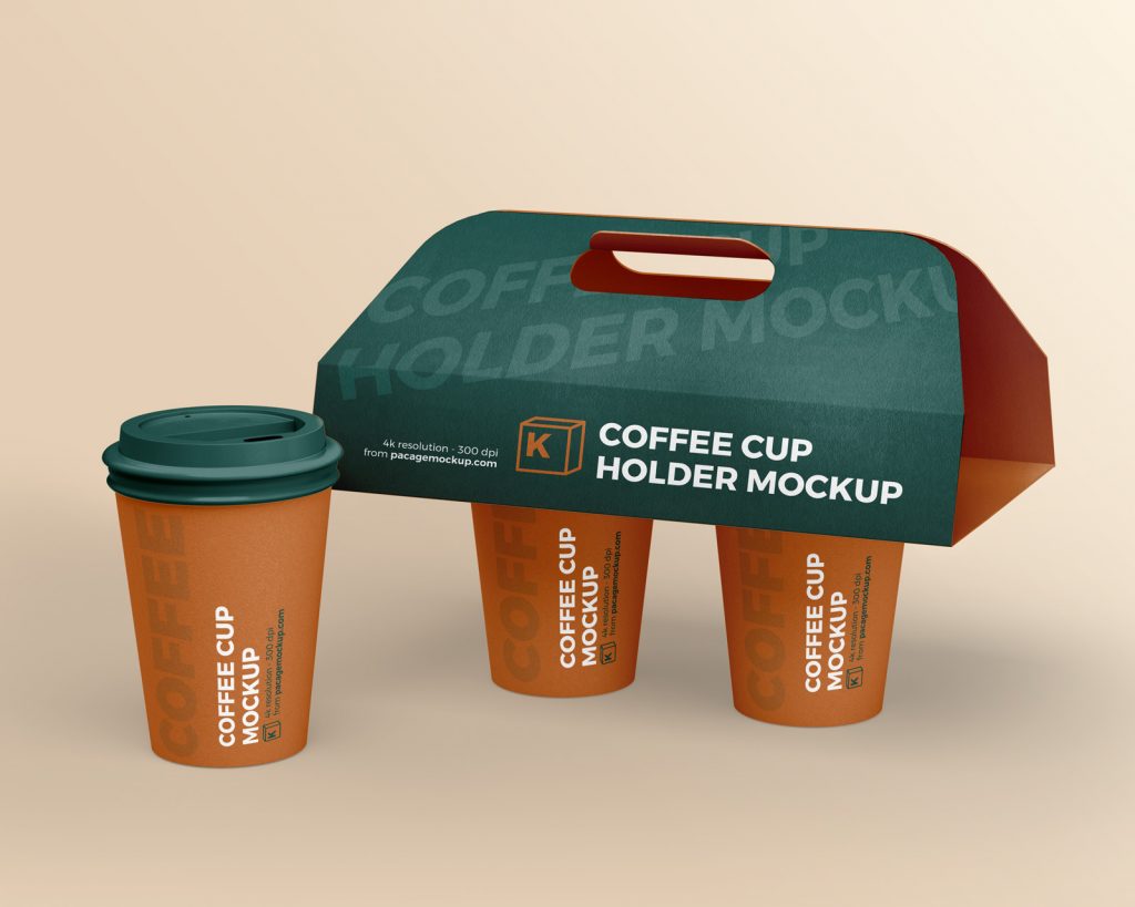 Free Coffee Cup Holder Mockup PSD