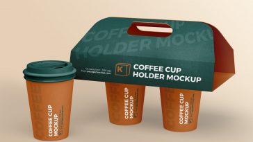 Download Free Takeaway Coffee Cups Holder Mockup Free Package Mockups