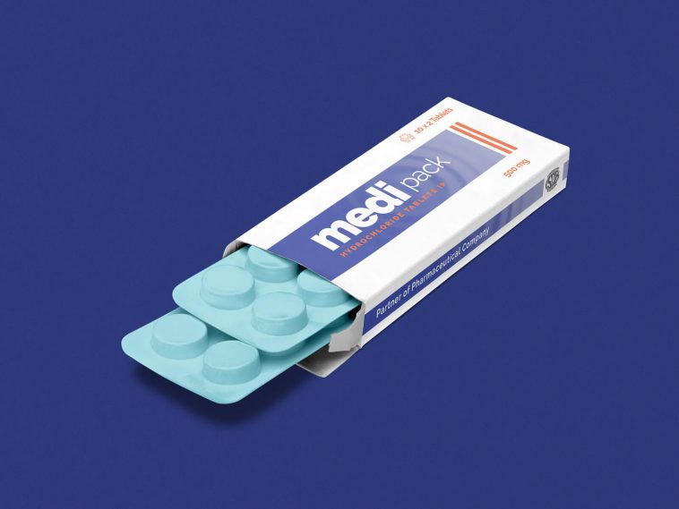 Download Free Pharmaceutical Pills Packaging Box Mockup Package Mockups