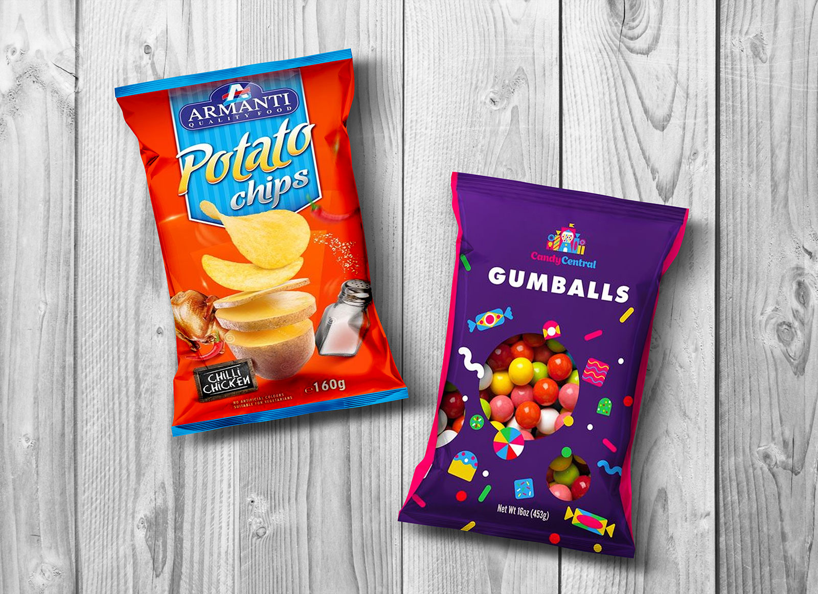 Free Snack Pack Pouch Packaging Mockup