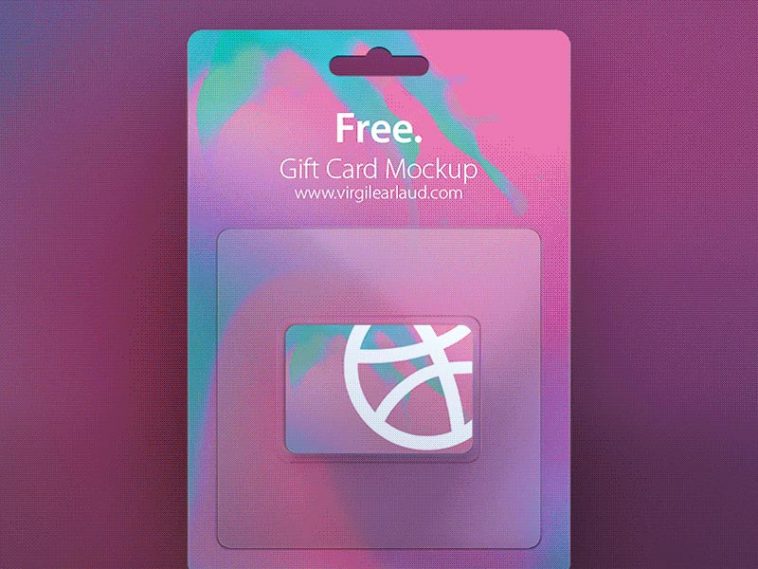 Free Gift Card Packaging Blister Pack Mockup - Free Package Mockup
