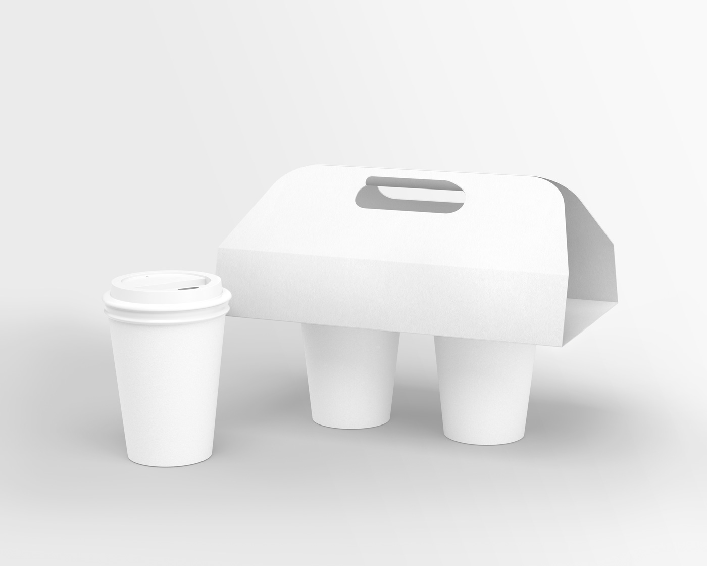 Free Coffee Cup Holder Mockup PSD