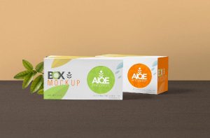 Free Tea Packet Set Packaging Long Box Mockups