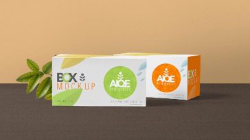 Free Tea Packet Set Packaging Long Box Mockups
