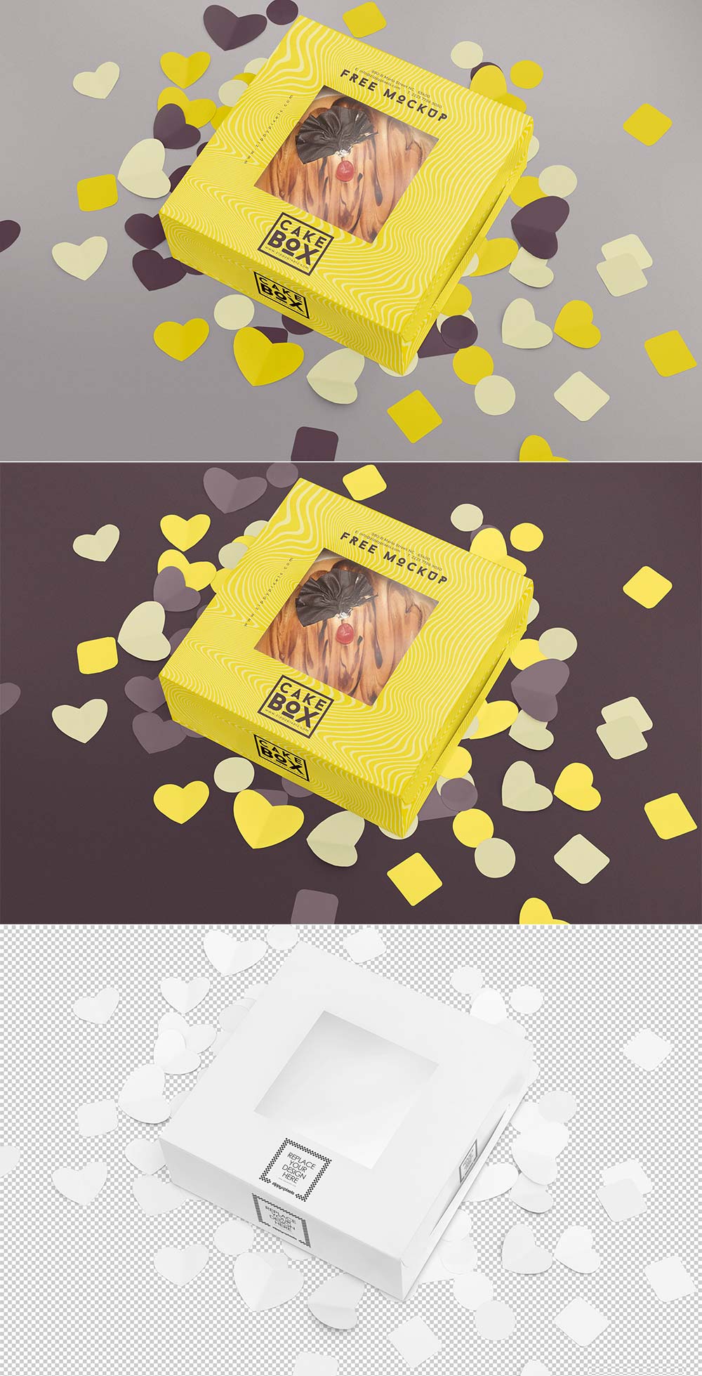 Download Free Cake Packaging Box Mockup Free Package Mockups