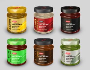 Free Glass Jar Mockups Set