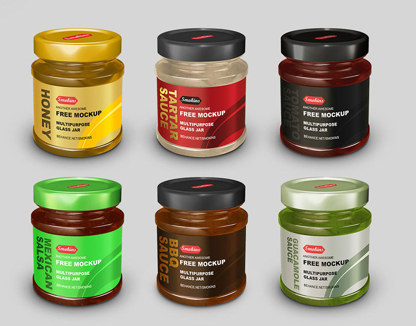 Free Glass Jar Mockups Set