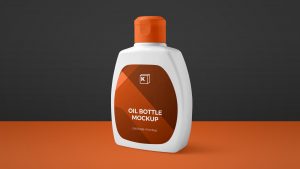 Free Oil Bottle Mockup