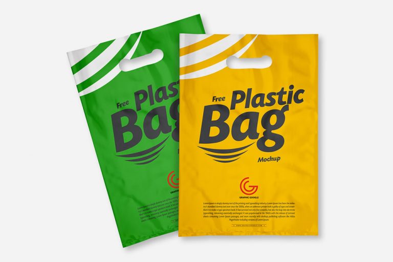Plastic Cover Shopper Bag Mockup