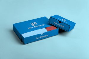 Free Handkerchief and Tie Box Mockup
