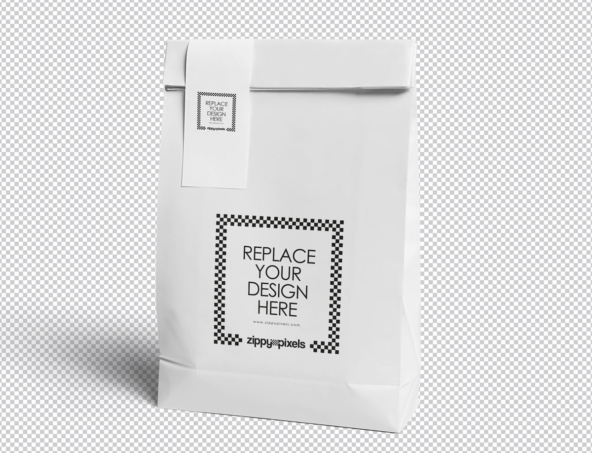 Plain White Paper Bag Mockup