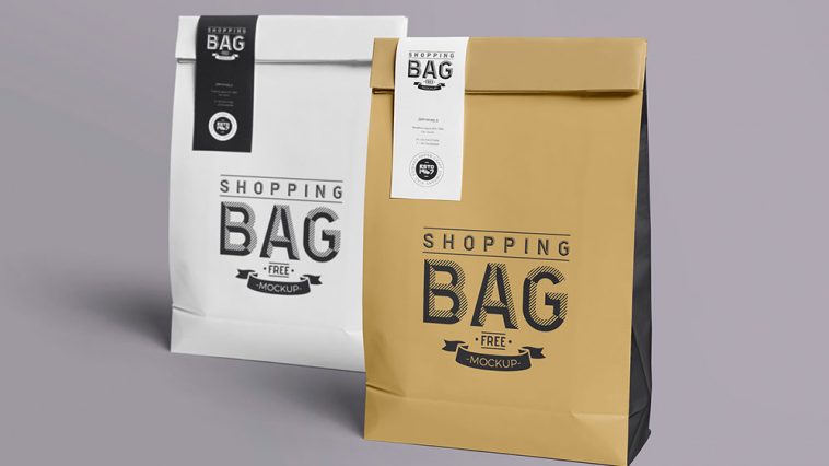 Free Kraft Paper To Go Bag Mockup PSD - Free Package Mockups