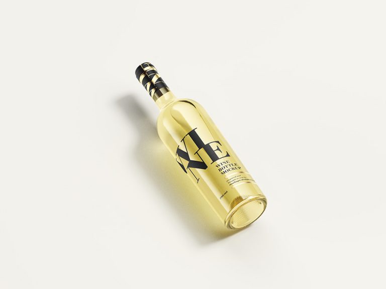 White Wine Bottle Mockup