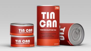 Free Tin Cans Mockup Sets