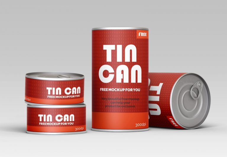 Free Tin Cans Mockup Sets