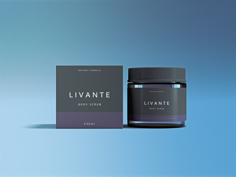 Jar with Packaging Box Mockup