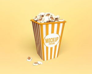 Popcorn Box Mockup set