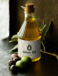 Rustic Look Olive Oil Bottle Mockup Scene